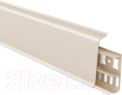 Плинтус Ideal Деконика 034 70мм (2.2м, светлая слоновая кость)