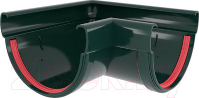 Угол желоба Grand Line Дизайн 135 ПВХ 90 градусов RAL 6005 (зеленый)