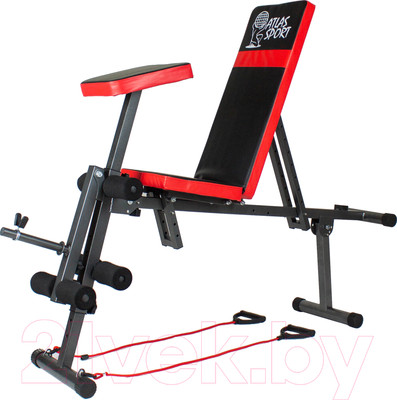 Скамья многофункциональная Atlas Sport AS-03 Pro (черный/красный)