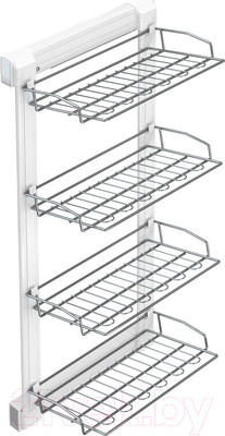 Полка выдвижная Starax S-6741-W (левая, белый)