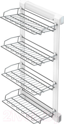 Полка выдвижная Starax S-6742-W (правая, белый)
