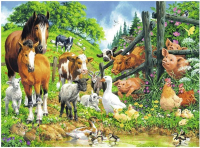 Пазл Ravensburger Встреча животных / 10689 (100эл)