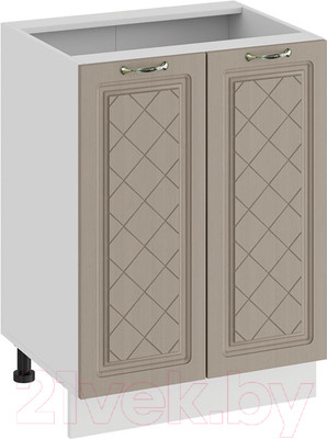 Шкаф-стол кухонный ТриЯ Бьянка 1Н6 (белый/дуб кофе)