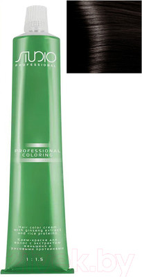 Крем-краска для волос Kapous Studio Professional с женьшенем и рисовыми протеинами 6.12 (темный пепельно-перламутровый блондин)