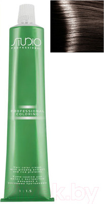 Крем-краска для волос Kapous Studio Professional с женьшенем и рисовыми протеинами 7.12 (пепельно-перламутровый блондин)