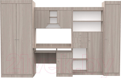 Комплект мебели для кабинета Интермебель Юниор (шимо светлый)