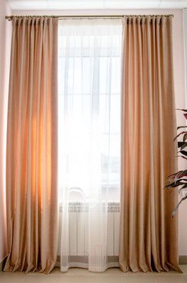 Комплект штор Decoretto Бархат светлый БСП-K59 (250x260, персиковый)