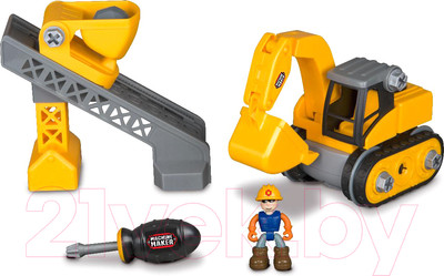 Игрушка-конструктор Nikko Junior Builder – Экскаватор Просеиватель и аксессуары 40023