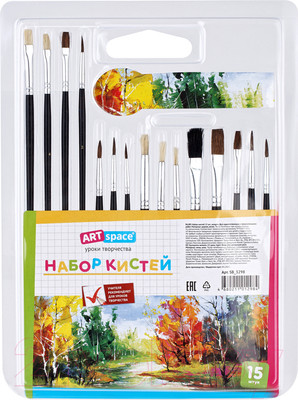 Набор кистей ArtSpace SB_3298 (15шт)