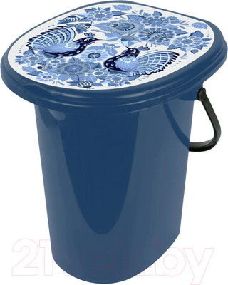 Ведро-туалет Ingreen Smart Solution Гжель / ING4002ГЖЛ (20л, темно-синий)