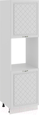 Шкаф-пенал кухонный ТриЯ Бьянка 1П6 (белый/дуб белый)