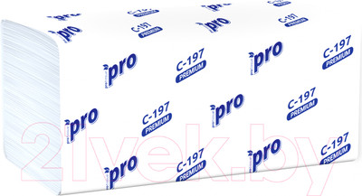 Бумажные полотенца PROtissue V сложения 2-х слойные / С197