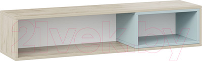 Полка ТриЯ Оливер (дуб крафт серый/белый/серо-голубой)