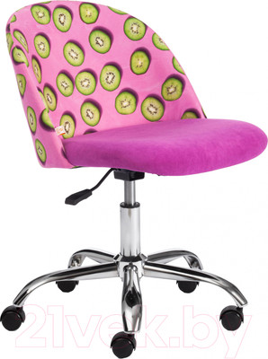 Кресло офисное Tetchair Melody (ткань/флок, фиолетовый/Botanica 06 Kiwi/138)