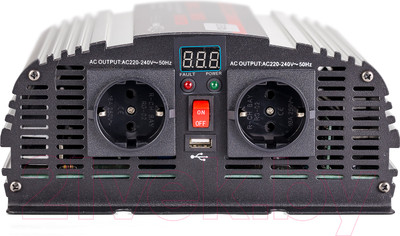 Автомобильный инвертор Geofox MD 1500W/24v (2 розетки)