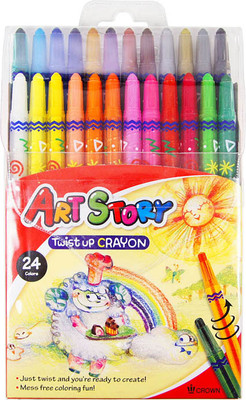 Восковые мелки CrowN ArtStory / TP-2400P (24цв)