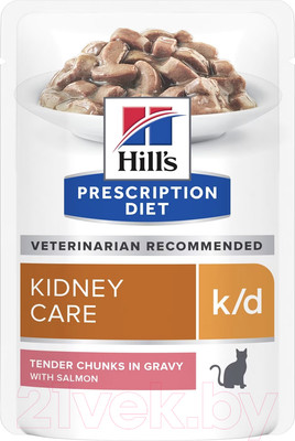 Влажный корм для кошек Hill's Prescription Diet k/d Feline with Salmon (85г)