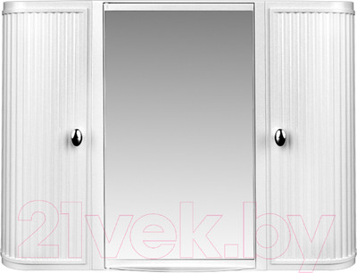 Шкаф с зеркалом для ванной Berossi Hilton Premium НВ 33501000 (снежно-белый)