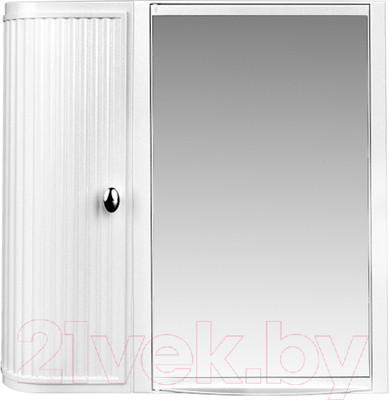 Шкаф с зеркалом для ванной Berossi Hilton Premium Left НВ 33601000 (снежно-белый)