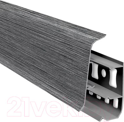 Плинтус Ideal Деконика 187 70мм (2.2м, алюминий темный)