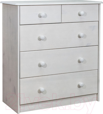 Комод Dipriz 5 ящиков Д.2301.1 (белый воск)