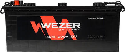 Автомобильный аккумулятор Wezer 900A R+ / WEZ140900R (140 А/ч)