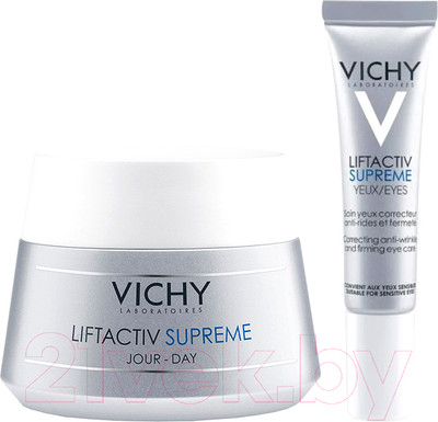 Набор косметики для лица Vichy Liftactiv Supreme Крем д/лица для нормальной кожи+Крем д/век (50мл+15мл)