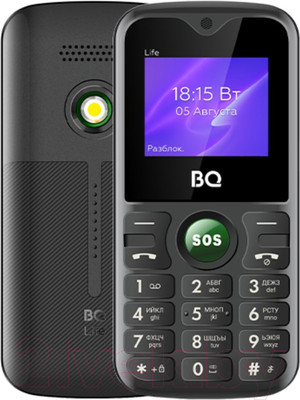 Мобильный телефон BQ Life BQ-1853 (черный/зеленый)