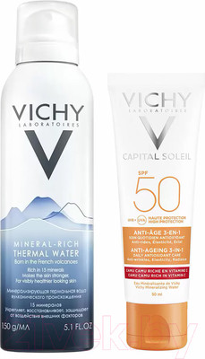 Набор косметики для лица Vichy Крем солнцезащитный SPF50 50мл+Термальная вода 150мл