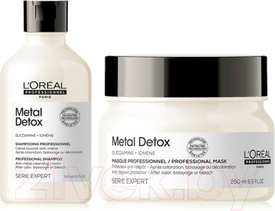 Набор косметики для волос L'Oreal Professionnel Serie Expert Мetal Detox Шампунь 300мл+Маска 250мл