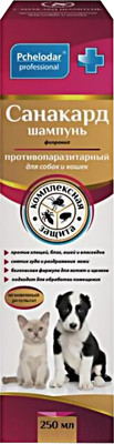 Шампунь для животных Pchelodar Санакард противопаразитарный шампунь для собак и кошек (250мл)