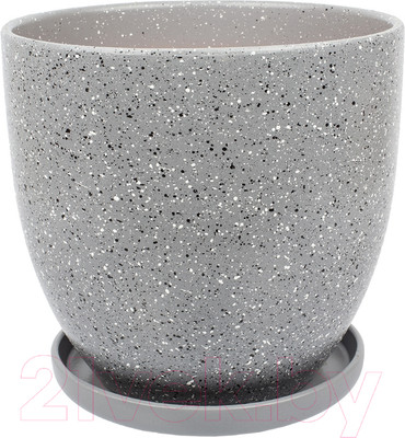 Вазон Вещицы Терраццо BH-91-3 (серый)
