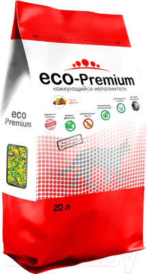 Наполнитель для туалета Eco-Premium Тутти-Фрутти (20л, 7.6кг)