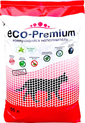 Наполнитель для туалета Eco-Premium Алоэ (55л, 20.2кг)