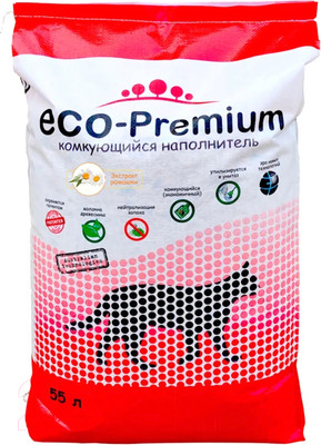 Наполнитель для туалета Eco-Premium Ромашка (55л, 20.2кг)