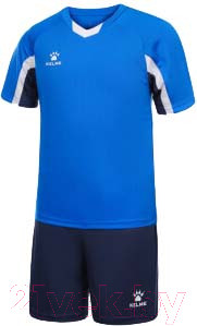 Футбольная форма Kelme Short-Sleeved Football Suit / 8251ZB3002-481 (р.120, синий/темно-синий)