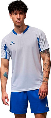 Футбольная форма Kelme Short Sleeved Football Suit / 8251ZB1002-100 (3XL, белый/синий)
