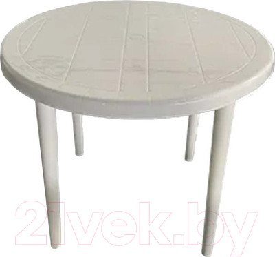 Стол пластиковый БИМАпласт Круглый (белый)