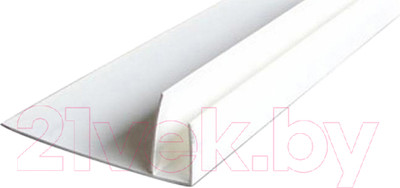 Профиль для стеновой панели No Brand ПВХ F-профиль (3м, белый)