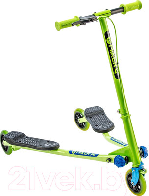 Самокат детский Yvolution Fliker Air A1 Инерционный / 101056 (зелено-синий)