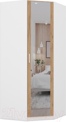 Шкаф Интермебель Марсель 1 зеркало / МР-10 (дуб крафт золотой)