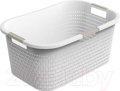 Корзина для белья Rotho Country / 1040401100 (40л, белый)