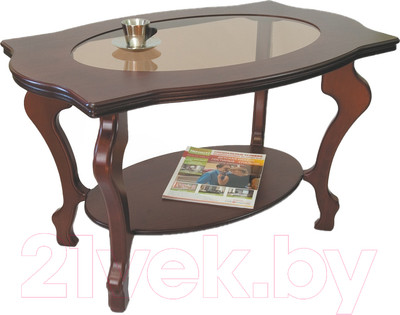 Журнальный столик Мебелик Берже 1С (темно-коричневый)