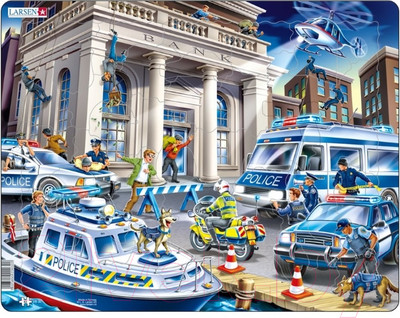 Пазл LARSEN Полицейские машины US32