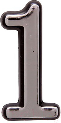 Цифра дверная Аллюр 1 Пластиковая (хром)