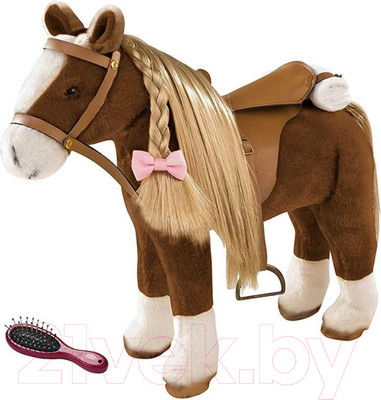 Аксессуар для куклы Gotz Лошадь с расческой / 3402375 (коричневый)