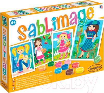 Набор для творчества SentoSphere Песочные картинки. Девочки / 884