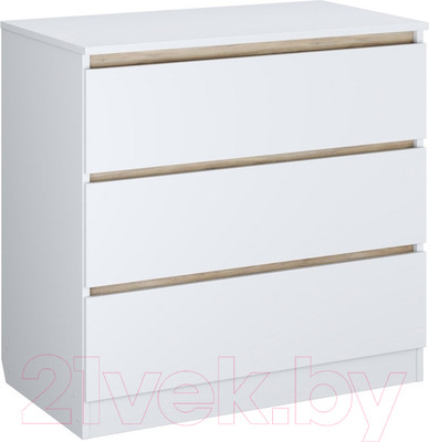 Комод пеленальный Polini Kids Simple 1980 / 0002323.52 (белый/вяз)
