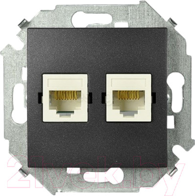 Розетка Simon 1591593-038 (графит)