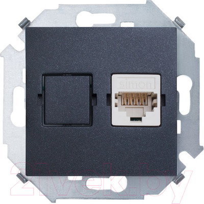 Розетка Simon 1591598-038 (графит)